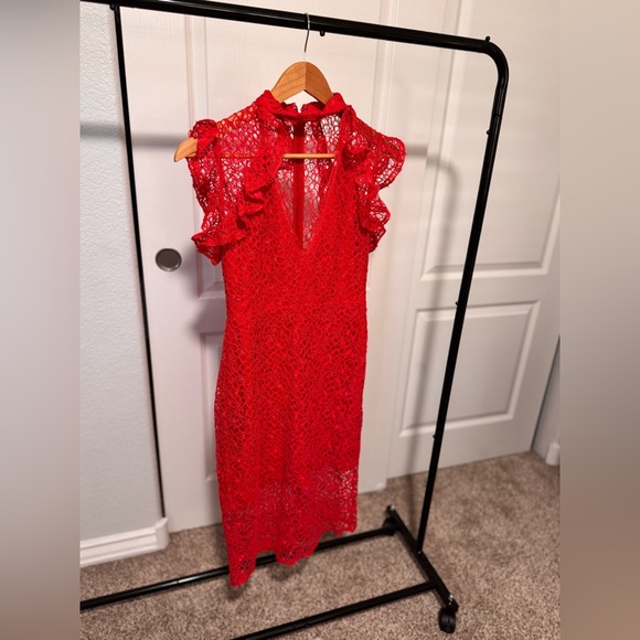 BNWT ALEXIS RED LACE DRESS size S - Picture 9 of 10